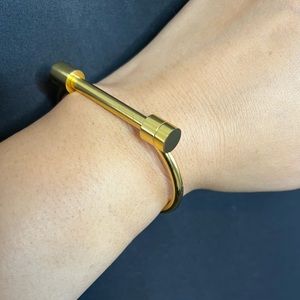 Stainless steel 14k gold plated bracelet